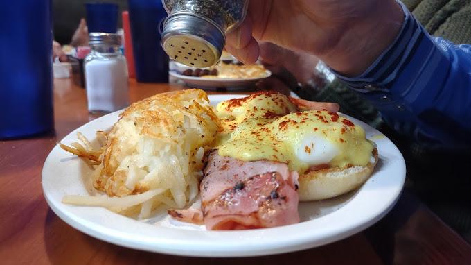 A vibrant 6-egg omelet, a signature breakfast dish